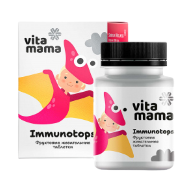 Imunotops voćne tablete za žvakanje sa vitaminima A, C i D - Vitamama